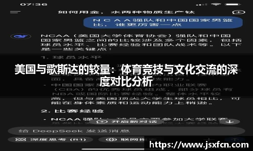 美国与歌斯达的较量：体育竞技与文化交流的深度对比分析