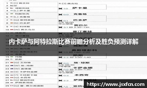 内卡萨与阿特拉斯比赛前瞻分析及胜负预测详解