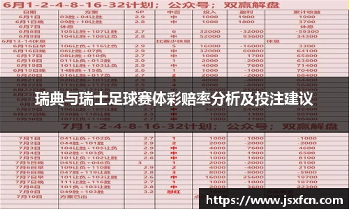 瑞典与瑞士足球赛体彩赔率分析及投注建议
